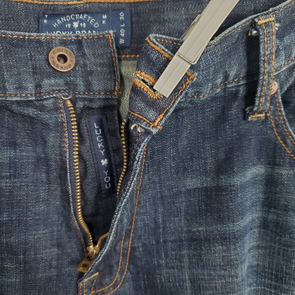 Lucky Brand Mens Size 40 x 30 Jeans Denim 221 Original Straight Stretch 5 Pocket - Picture 12 of 13